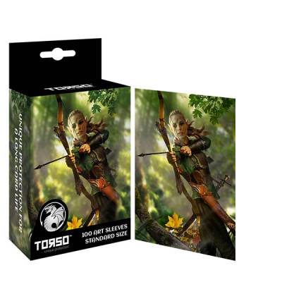 100 Art Sleeves Standard Size - Elven Warrior of the Mystic Forest