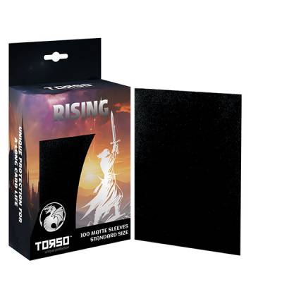 RISING 100 Matte Sleeves Standard Size - Schwarz