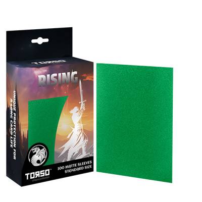 RISING 100 Matte Sleeves Standard Size - Grün