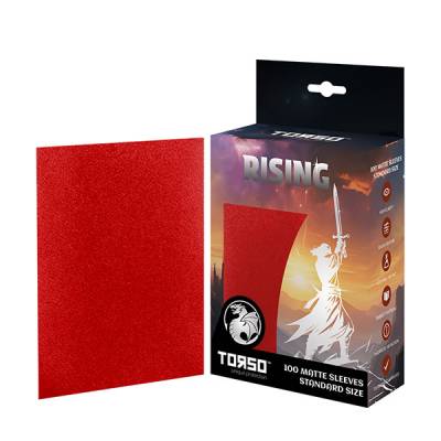 RISING 100 Matte Sleeves Standard Size - Rot