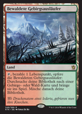 Bewaldete Gebirgsausläufer