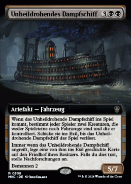 Unheildrohendes Dampfschiff