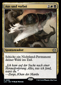 Aus und vorbei