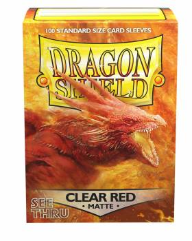 Dragon Shield Standardgröße  - Clear Red Matte 100