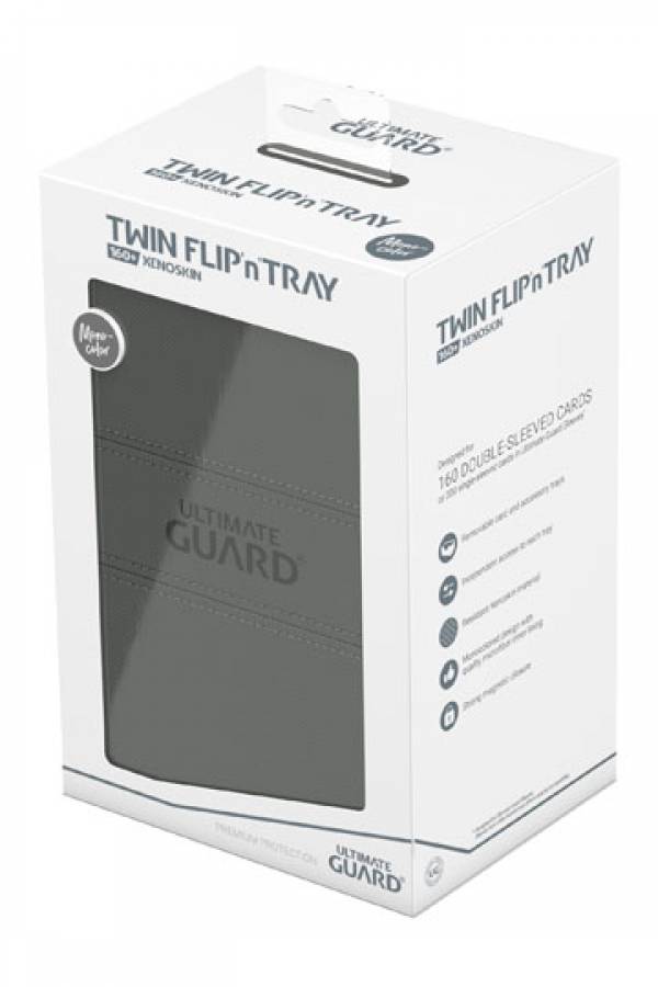 Ultimate Guard Twin Flip`n`Tray 160+ XenoSkin Monocolor Grey