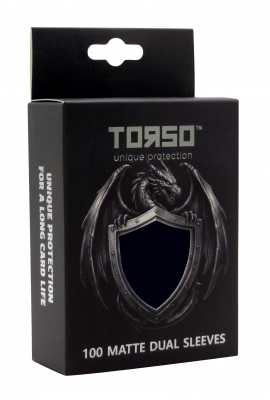 TORSO - 100 Matte DUAL Sleeves - Black