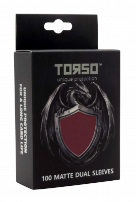 TORSO - 100 Matte DUAL Sleeves - Carmine