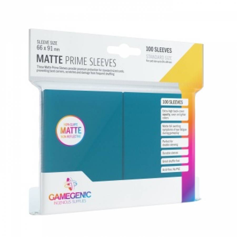 Gamegenic Matte Prime Kartenhüllen - Standardgröße (100) in Blau