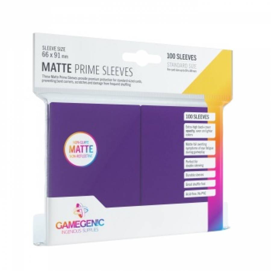 Gamegenic Matte Prime Kartenhüllen - Standardgröße (100) in Lila