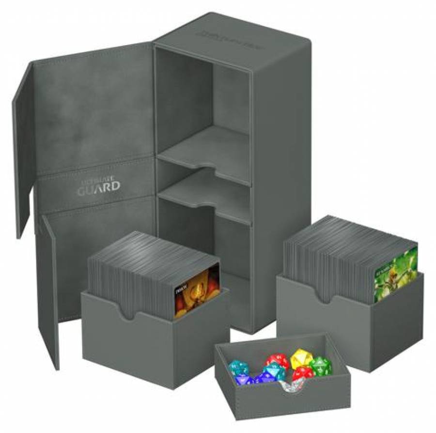 Ultimate Guard Twin Flip`n`Tray 266+ Xenoskin Grau