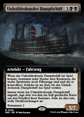 Unheildrohendes Dampfschiff Unheildrohendes Dampfschiff