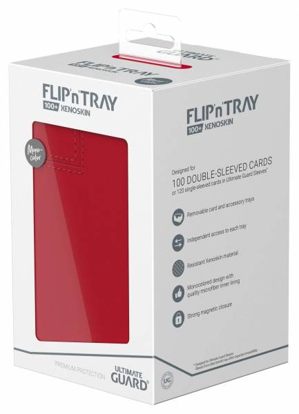 Ultimate Guard Flip´n´Tray Deck Case 100+ Standardgröße XenoSkin Monocolor Rot Ultimate Guard Flip´n´Tray Deck Case 100+ Standardgröße XenoSkin Monocolor Rot