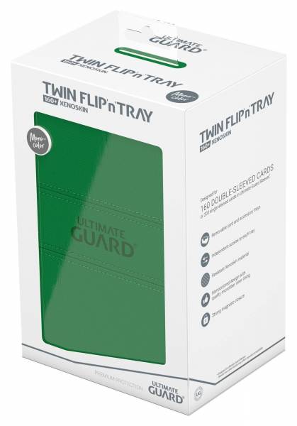 Ultimate Guard Twin Flip`n`Tray 160+ XenoSkin Monocolor Grün Ultimate Guard Twin Flip`n`Tray 160+ XenoSkin Monocolor Grün