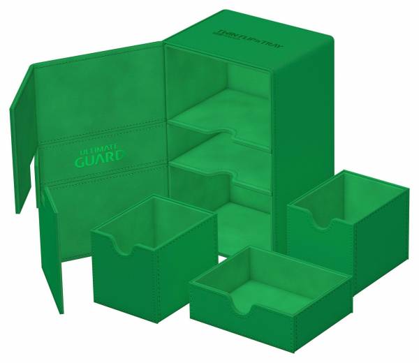 Ultimate Guard Twin Flip`n`Tray 160+ XenoSkin Monocolor Grün Ultimate Guard Twin Flip`n`Tray 160+ XenoSkin Monocolor Grün