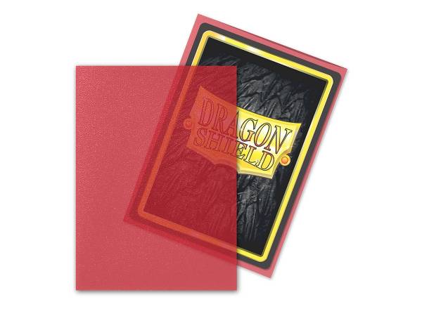 Dragon Shield Standardgröße - Clear Red Matte 100 Dragon Shield Standardgröße - Clear Red Matte 100