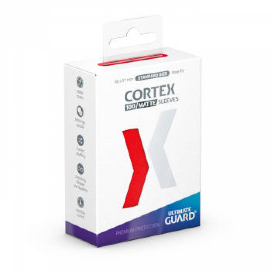 Ultimate Guard Cortex Sleeves Standardgröße Matt-Rot (100) Ultimate Guard Cortex Sleeves Standardgröße Matt-Rot (100)