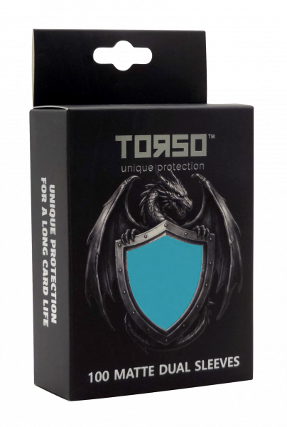 TORSO - 100 Matte DUAL Sleeves - Glacier Blue