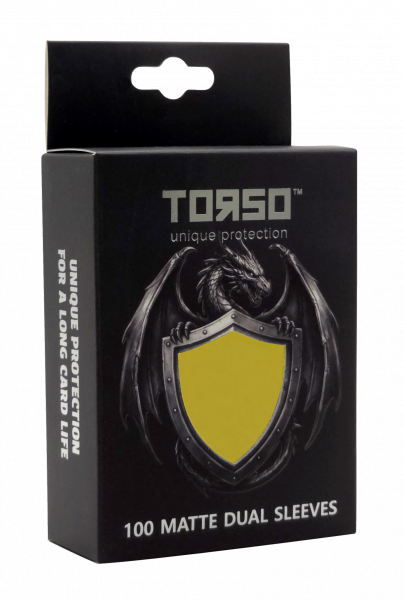 TORSO - 100 Matte DUAL Sleeves - Lightning Yellow